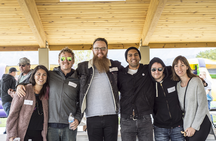Nav employees on a roadtrip