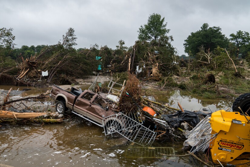 Texas flooding stock image