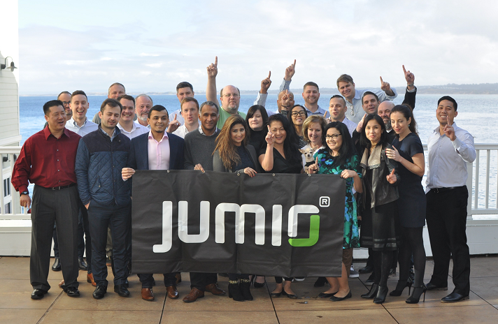 Jumio Corp. employees rally behind its banner